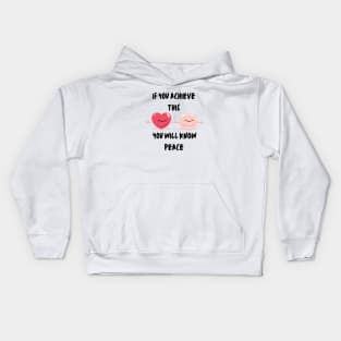 Heart-Brain Meditation Design Kids Hoodie